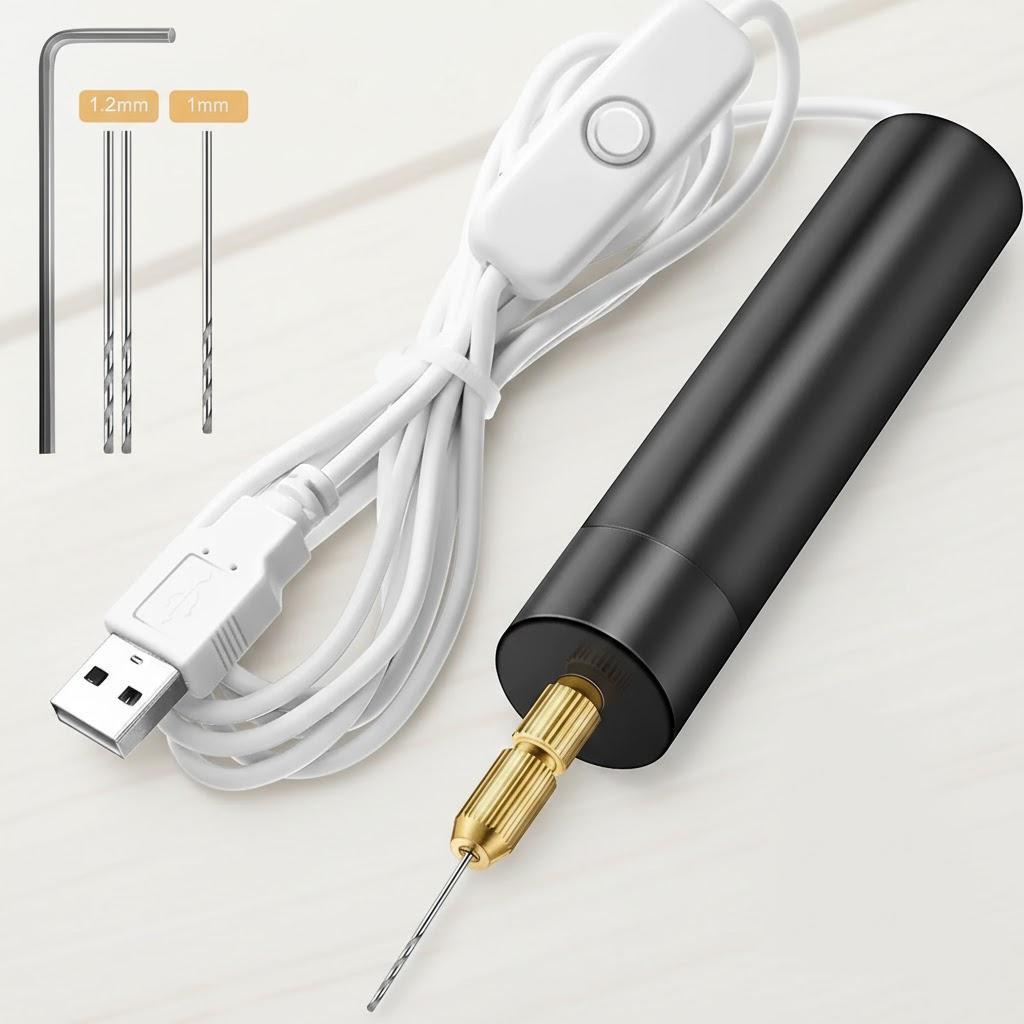 

Handheld Mini Electric Drill DIY USB Tool for Epoxy Resin Jewelry Wood Craft Engraving Pen