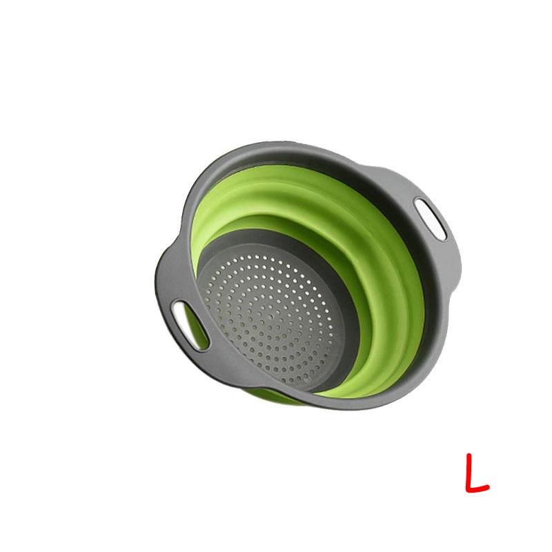 

LMETJMA круглый складной дуршлаг без бисфенола А для фруктов и овощей, сливная корзина для мытья посуды, кухонный дуршлаг, сито, безопасно для посудомоечной машины KC0236