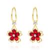 Fashion Sakura Cherry Blossoms Flower Earrings Stud Dangle for Women Wedding Party Christmas Party Jewelry Gift
