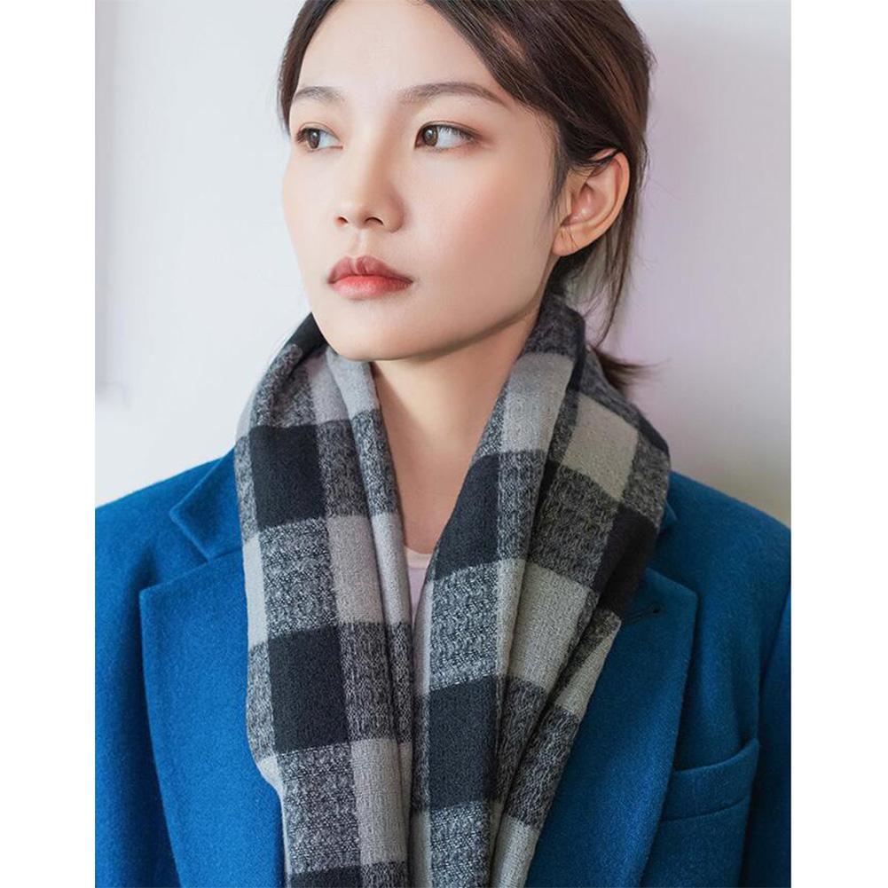 Autumn Winter Unisex Scarf Imitation Cashmere British Style Plaid Tassel Cape Shawl