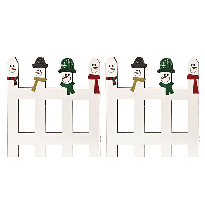 2ΤΜΧ Φράχτης Δέντρου Πάρτι Διακόσμηση Δέντρου Διακόσμηση Αυλής Φεστιβάλ Χριστούγεννα Ξύλινος Φράχτης 30 * 30εκ