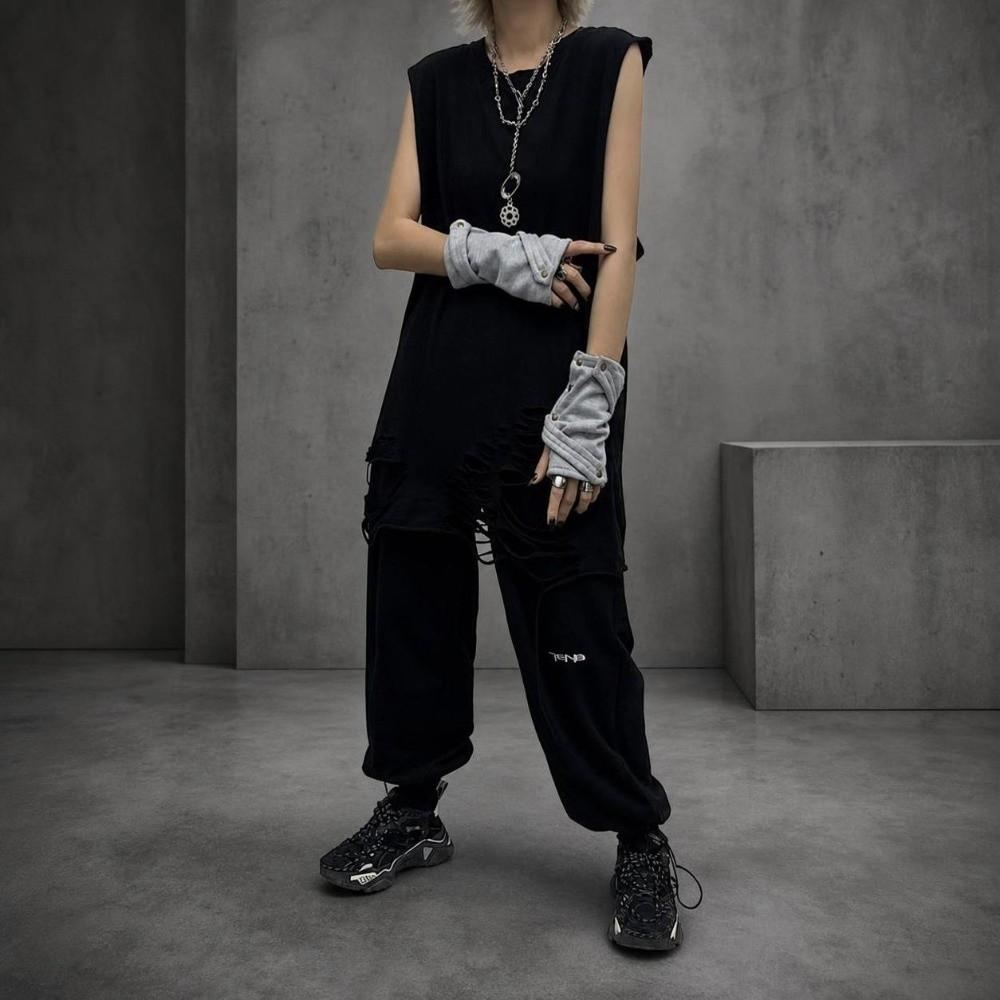 Decorative Design Fingerless Gloves Warm Hip Hop Gloves Y2K Street Dance Gloves  Streetwear Fashion