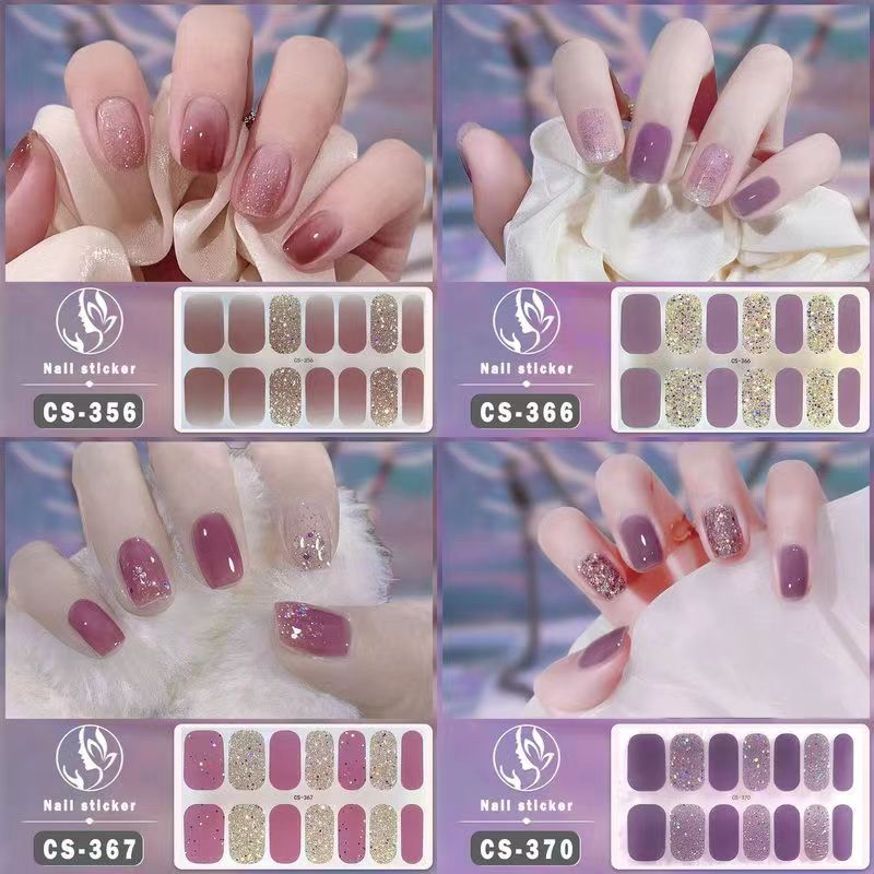 CS fullt belagt vanntett, ikke-forseglende lag gel negleoljefilm Vårmote temperament negleklistremerke negleoljefilm