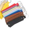 1pc Creative PU Leather Keychain Business Gift Leather Party Blank Car Key Chains Simple Metal Key Rings DIY Accessories