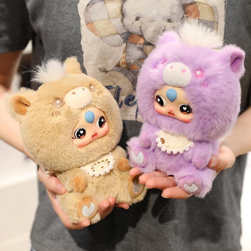 Cute Colorful Cartoon Pony Vinyl Face Plush Playthings Stuffed Plush Playthings Creativity Surprise Birthday Gifts Toy Kid Bag Pendant Decoration