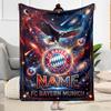 Bayern Munich Galaxy Fan Art Customize Your Name Blanket Throw Customizable Blanket Durable Comfort Suitable for Picnics Office Chair Seaside