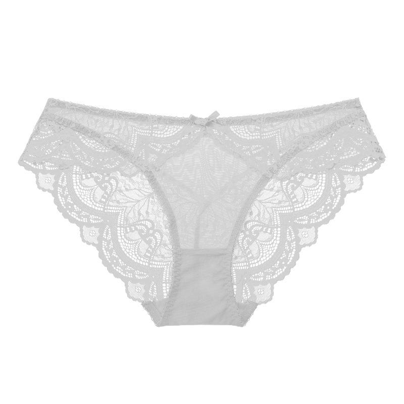 Red Lace Mid-Waist Sexy Panties for Women, Plus Size, Seamless Design