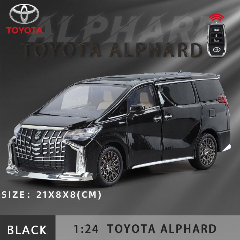 

1:24 Scale Toyota Alphard Luxury MPV Alloy Car Model Toy Boy Fast Furious Diecast Metal Sound Light Pull back Kid Gift Decorat