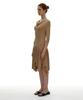 Partimento Woman Cowl Neck Asymmetrical Jersey Dress_Beige