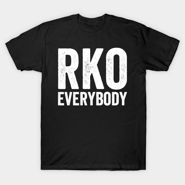 

Мужская черная футболка с принтом Rko-Everybody-White-Ink Печать на термотрансферной бумаге без вырезки Хлопковая футболка S чёрный