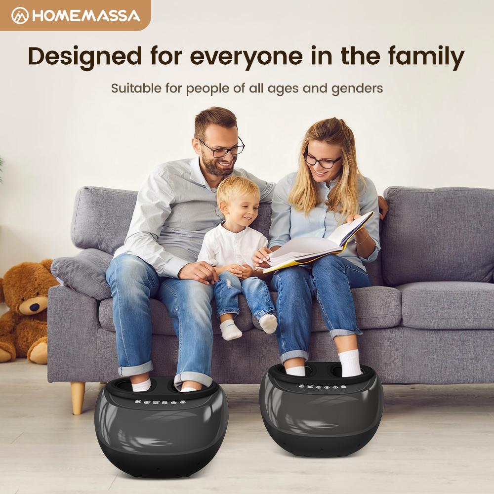 Intelligent full-body Temperature foot massager, with multiple strength settings, suitable for most foot sizes, EU adapter, the ideal gift for elders