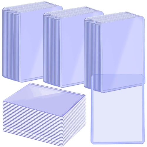 [Set of 30] Top Loader Card Holders for Trading Cards, Hard Card Cases, Scratch-Resistant, Storage, PVC, Double-Sided Transparent [1-Year Warranty]
