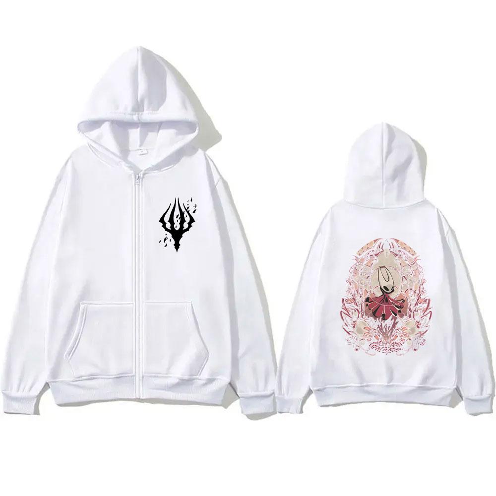 

Game Hollow Knight Double Sided Graphic Zipper Hoodie Men Women Unisex Fashion Vintage Oversized Streetwear Men s Casual Zip Up Hoodies XXXL белый