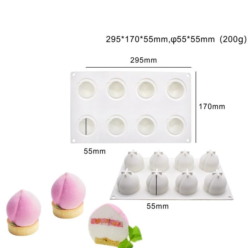 1 peça Abacaxi Pera Pêssego Série de Frutas Bolo Molde de Silicone Manga Laranja Assar Mousse Molde Morango Sobremesa Francesa Mousse Molde