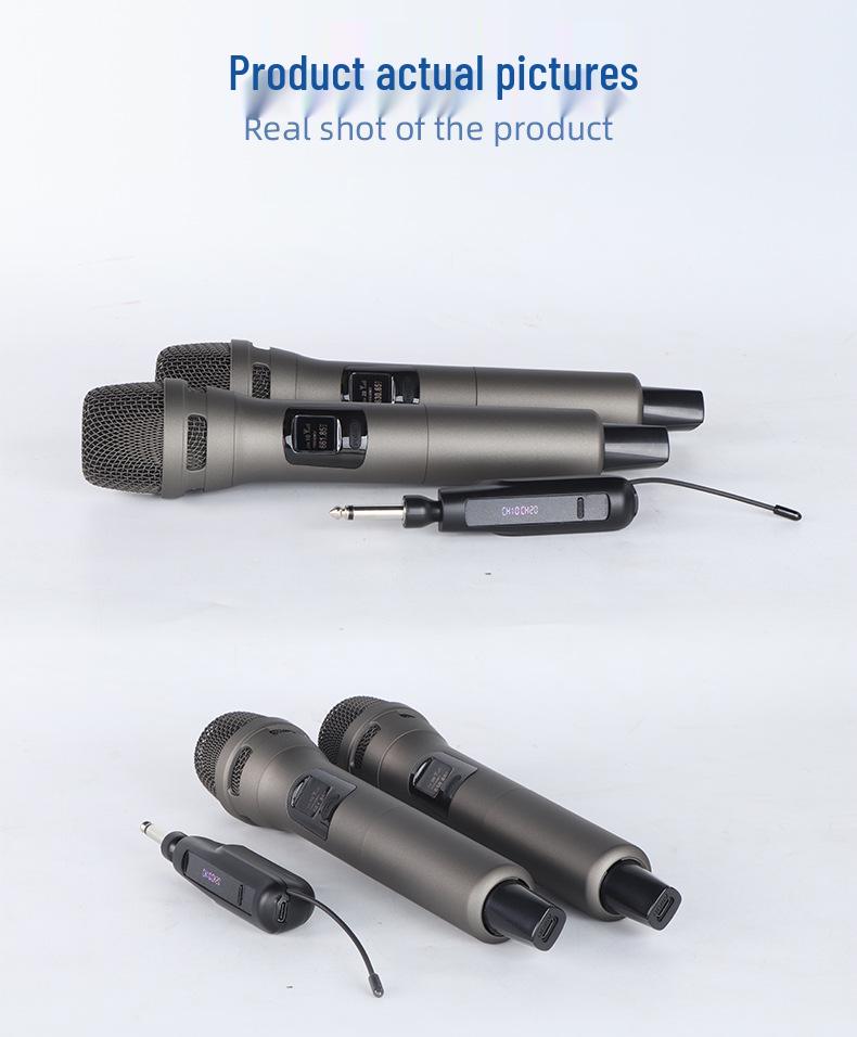 Professional High-Quality Rechargeable Wireless Microphone for K Song, Home, Outdoor, and Live Broadcast