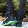 Rutschfeste und verschleißfeste High-Top-Schneestiefel für Kinder mit Plüschisolierung, Baumwollschuhe, Herren- und Damenschuhe