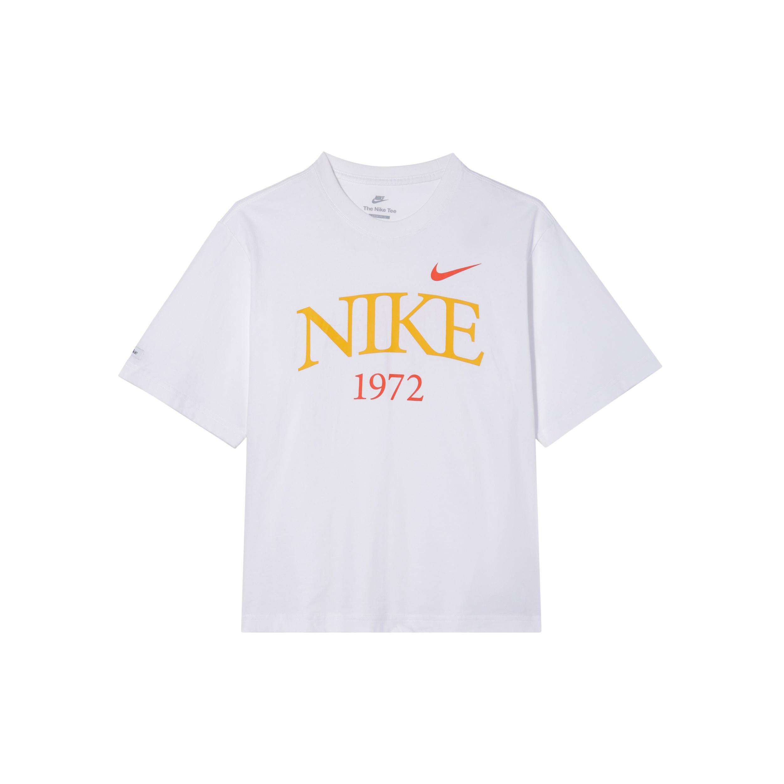 (WMNS) Nike Sportwear Classic Boxy Graphic T-shirt Asia Sizing White Women s FQ6601-101 XL
