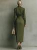 2025 Autumn/Winter Asymmetrical Slim Fit Long Sleeve Shirt Dress