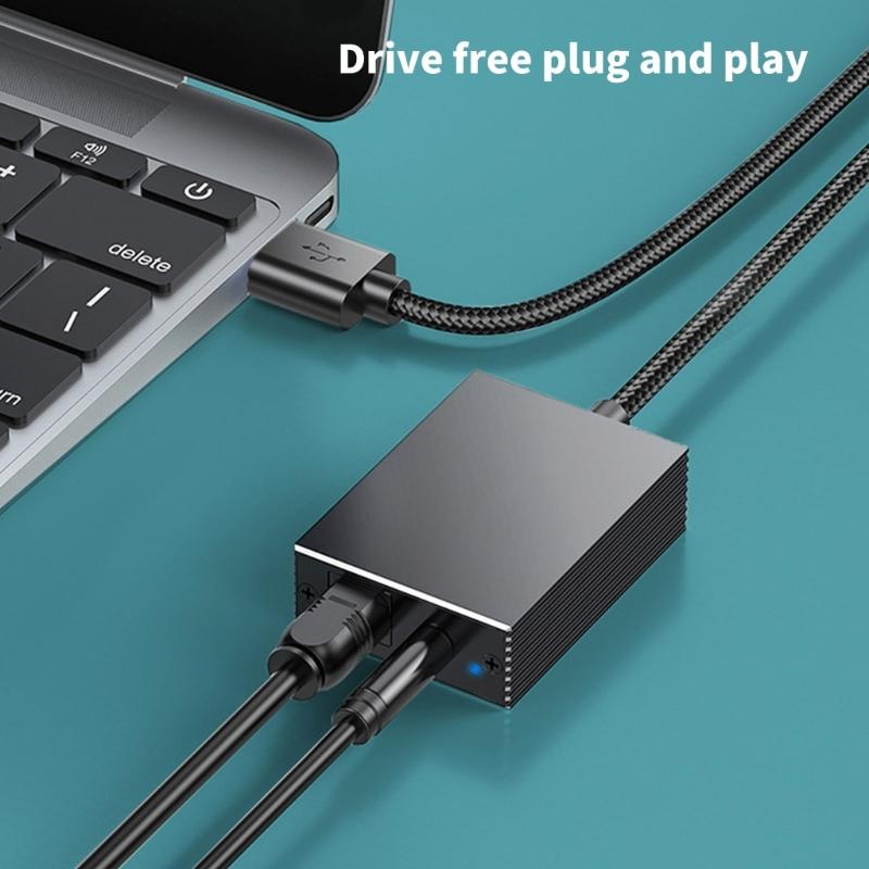 USB Audio Extractor Konverter für TV PC Laptop zu Optischem Spdif und 3,5mm Audio Adapter