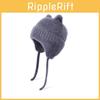 Cartoon Baby Knit Hat With Earmuffs For Winter Warmth And Windproof Protection For Kids