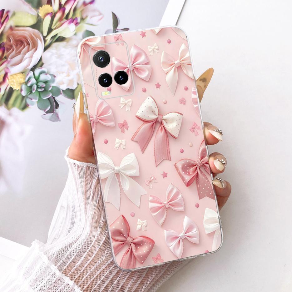 For Vivo Y33s 4G Case V2109 New Butterfly Painted Cover For Vivo Y21 Y21e Y21s Y21t Soft Silicone Case For Vivo Y33t Y 21 s Bags