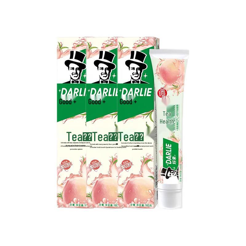 Darlie Cha Bei Jian White Peach Tea Toothpaste 160g x3