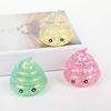 1/4Pcs Clear Cartoon Shit Toy with Glitter Stress Relief Slow Rising Simulated Shit Sensory Toy Soft Stress Ball Squeeze Fidget Toy Gag Gift