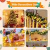 Weihnachtsbaumband (L=3m,B=5cm) Goldene Lichterkette, 30 LED Warmes Licht Dekorative Schleife für Weihnachtsdekoration, Geschenkverpackung(Keine Batterien enthalten)