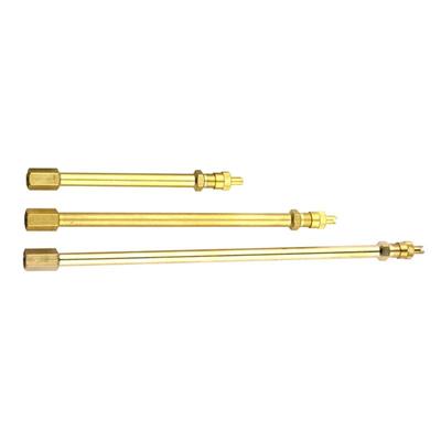 Adaptador de extensión de válvula de neumático de latón de 100/140/200 mm, extensor de vástago de neumático, adaptador de inflado para bomba de aire.