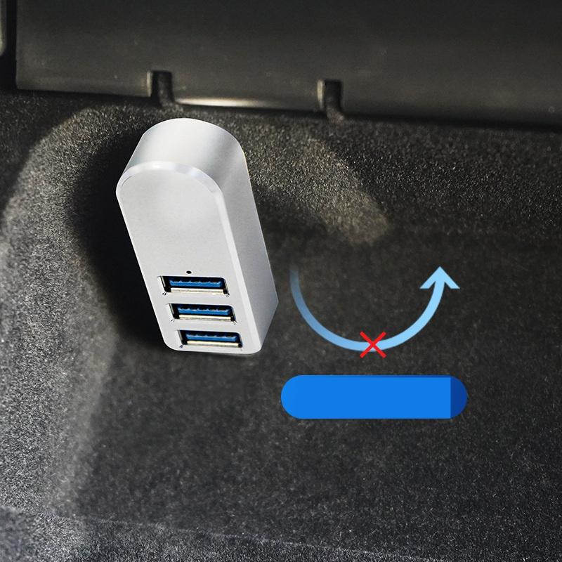 Für Tesla Model 3/Y 2017-2021 Zubehör 1 bis 3 USB Splitter Extend Hub Box
