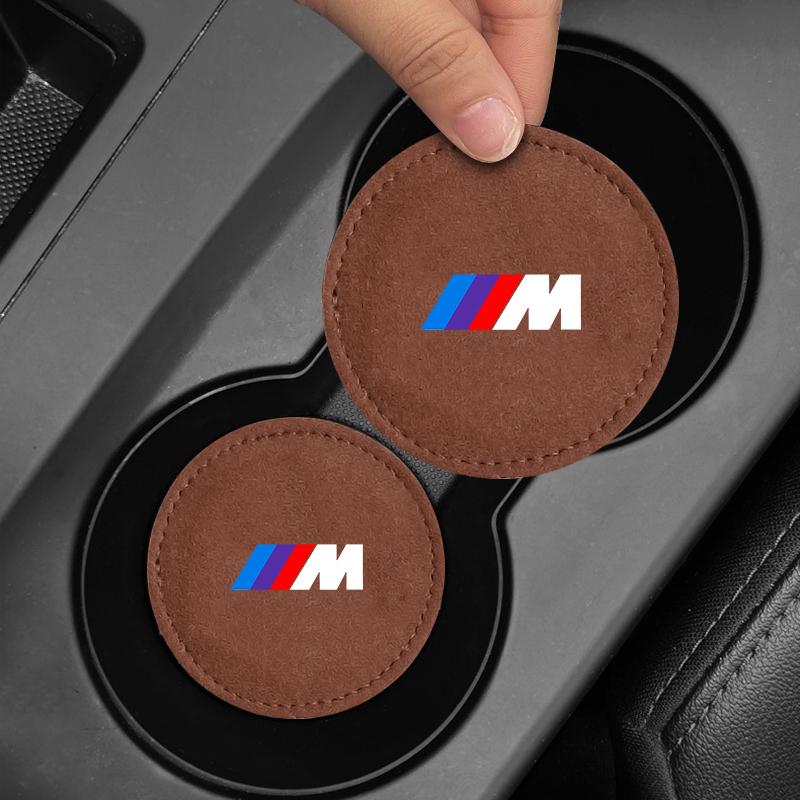 M Logo Car Coaster Water Cup Seat Cushion Anti Slip Pad For BMW X6 X1 X2 X3 X4 X5 X7 E46 E39 E90 E36 E60 E34 E30 F30 E71 F10 F10 F11 F30 E34 E92