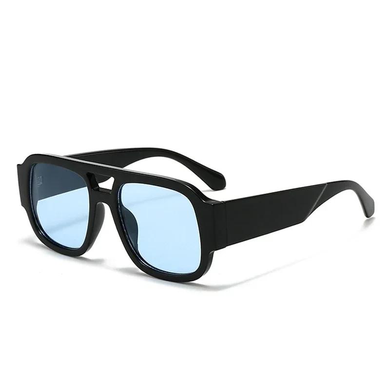 

Fashion Candy Color Women Double Bridges Square Sunglasses Retro Wide Legs Men Sun Glasses Shades UV400 Gafas De Sol Hombre