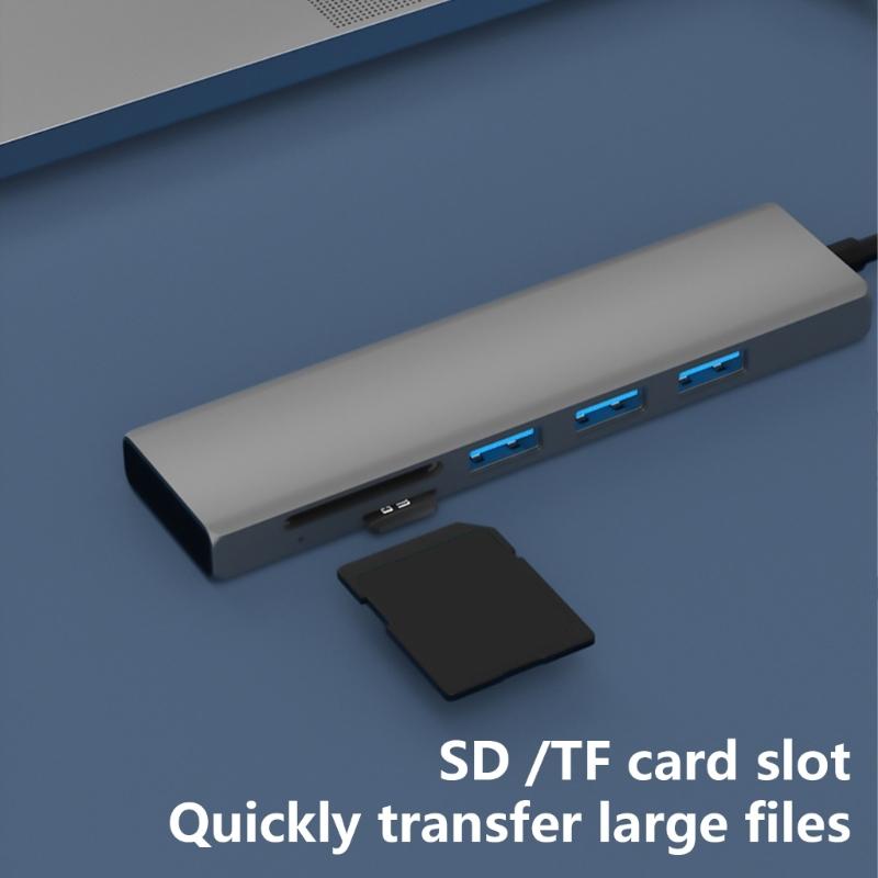 Portable USB Hub 4 Port USB 3.0 Splitter Aluminum USB Hub Speed  USB Adapter Flash Drive USB Hub Upgrades for Laptop