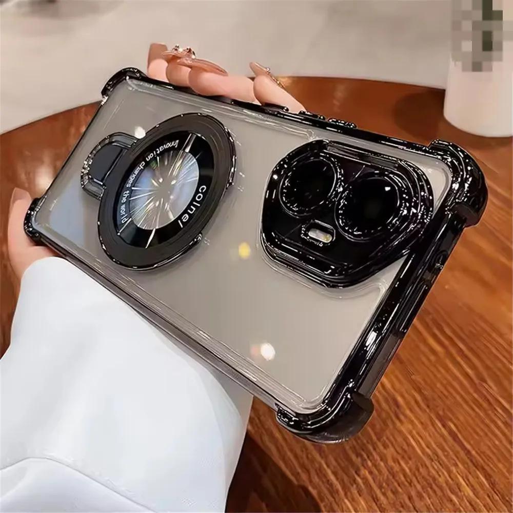 Für Honor 400Lite Hülle Transparent Stoßfest Magnetische Halterung Handyhülle Für Honor 400 Pro 300 200Lite 90 X8 X8C Silikonhülle