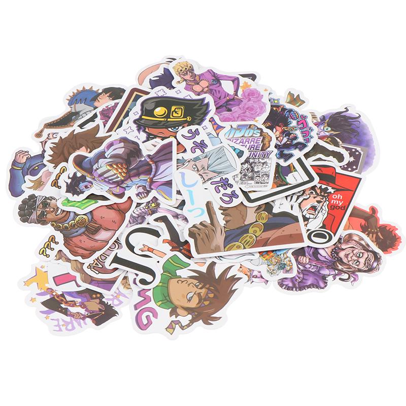 50Pcs Jojos Bizzare Adventure Stickers for Motorcycle Laptop Bicycle Skateboard