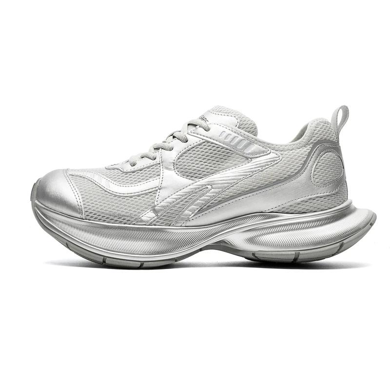 

Модная кожаная спортивная обувь Повседневная обувь для мужчин Модная обувь для платья Tenis De Hombre Мокасины Tenis Caballero Дизайнерские кроссовки 44 серебряный