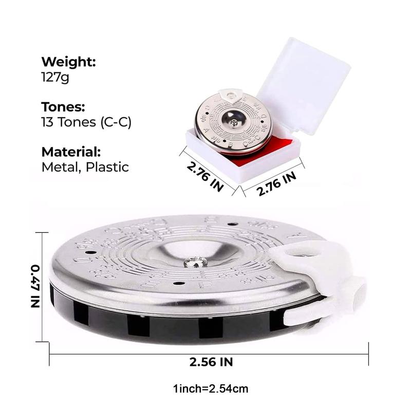 C-C Pitch Pipe 13 Chromatic Tuner C-C Note Selector Music Pitch Tuner Durable