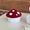 Creative Flocking Mushroom Rings Box Velvet Jewelry Display Box Storage Case Jewelry Packaging Display Jewelry Accessories