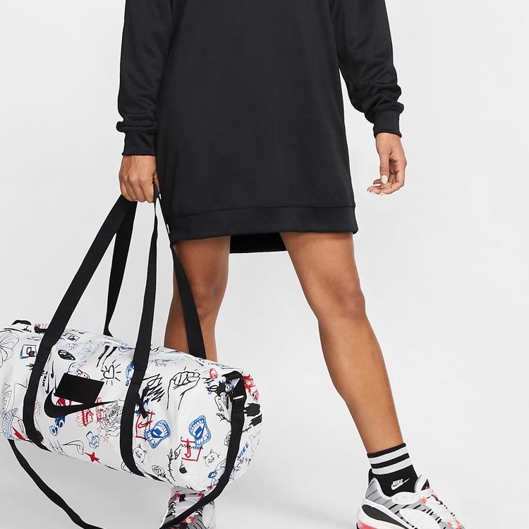 Nike Heritage Polyester Luggage Bag Travel Bag Unisex White Casual CQ6302-100