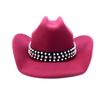 Europe and the United States popular western cowboy hat high sense rhinestone accessories cowboy hat trend style word top cowboy hat