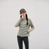 Women's new slim-fitting light sports jacket stand-up collar cotton-padded coat autumn and winter ribs running warm cotton-padded coat black