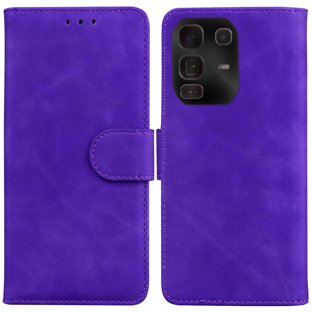 For Infinix Note 50 Pro+ 5G Case Solid Color Leather Wallet Phone Cover
