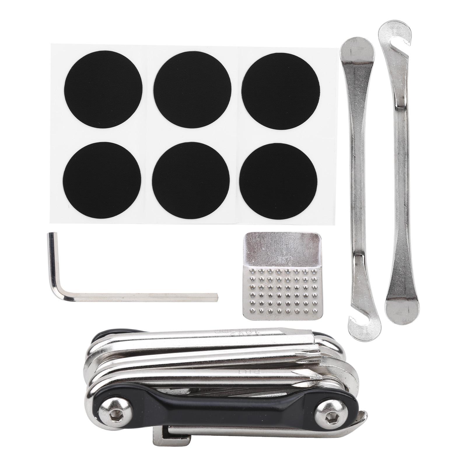 

Bike Tyre Repair Kit Portable Bag Tire Lever 11 in 1 Multifunction Bicycle Tool Bag