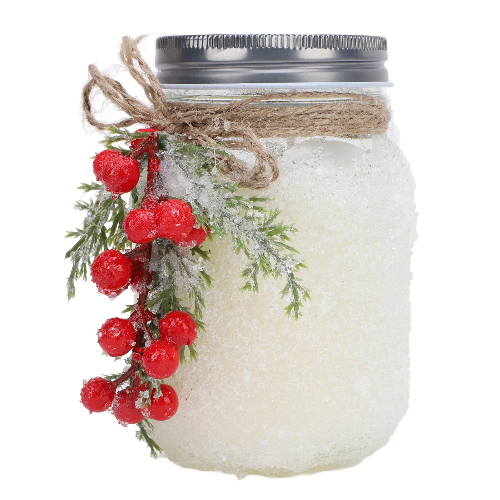 Jar Candle Creative Handmade Glass Soy Wax 18oz Decorative Jar Candle for Xmas Decoration Present