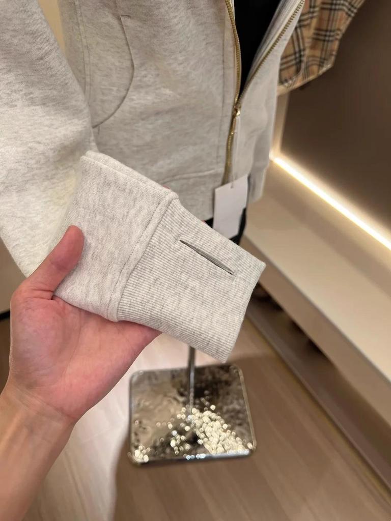 Women's Bone White Slim Fit Jacket - Waist-Hugging, Straight Shoulder, 2025 Korean Style Autumn/Winter Sweatshirt