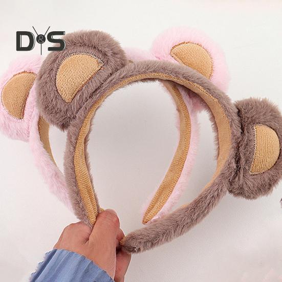 1/2/3Pcs Bear Ear Decor Headband Decorative Animal Hair Hoop Cartoon Hairband Baby Hair Accessories Girls Party Props