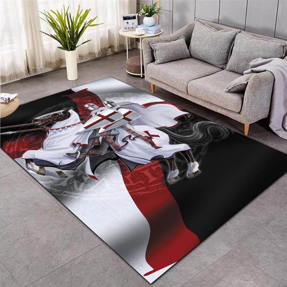 Knight Castle Rug Cheap Knights Templar Cavalier Carpet 3D Print Rug Parlor Mat Game Area ...
