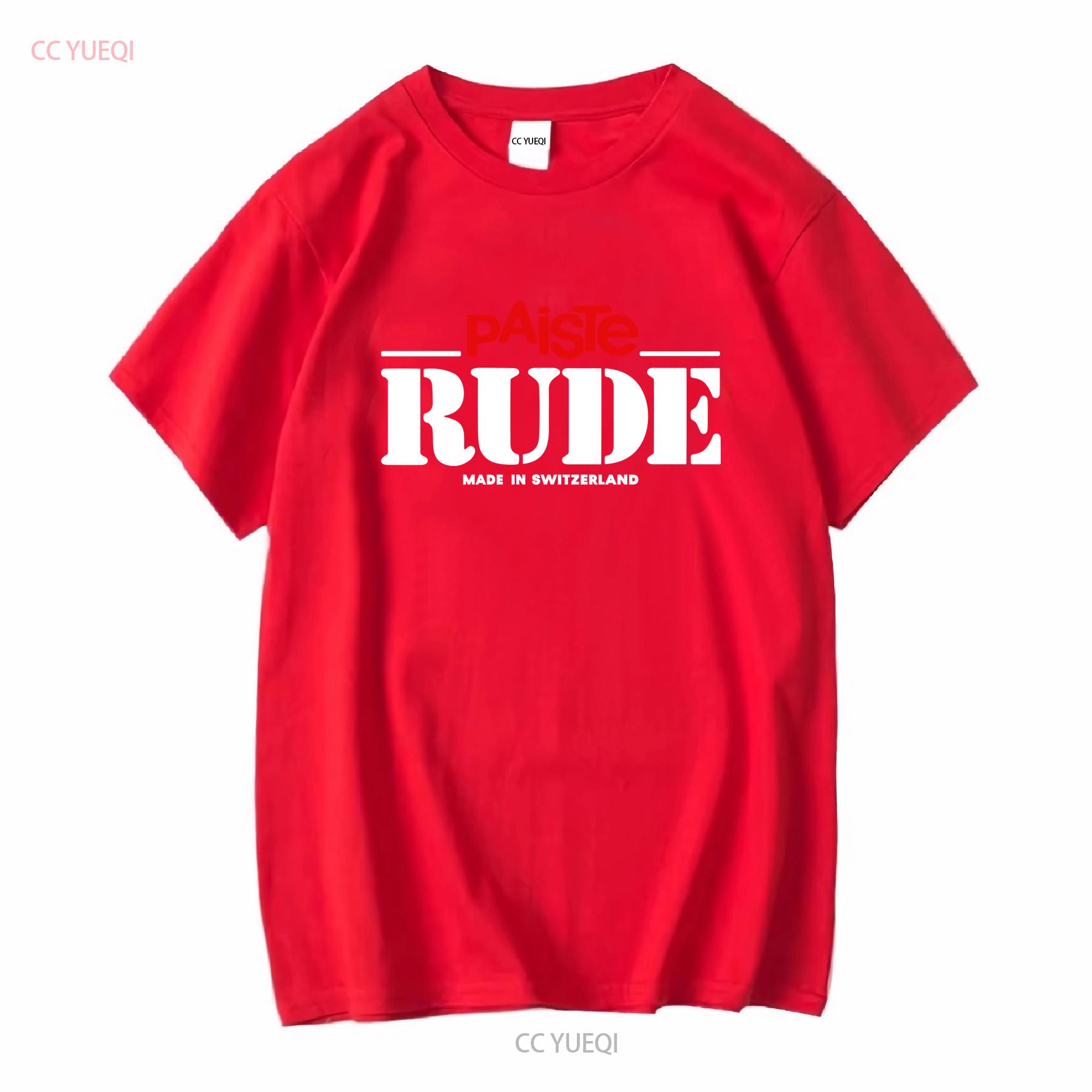 NEW MENS WOMEN T SHIRT Paiste Cymbals RUDE Logo Size S 3XL long or short sleeves vintage Washed Comfortable streetwear Unisex S