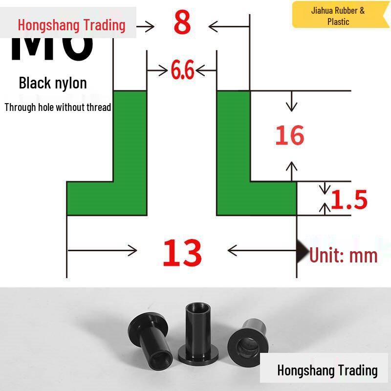 Step T-Shaped Nylon Insulating Bushing Washer, M3-M35 Thread Protection Spacer