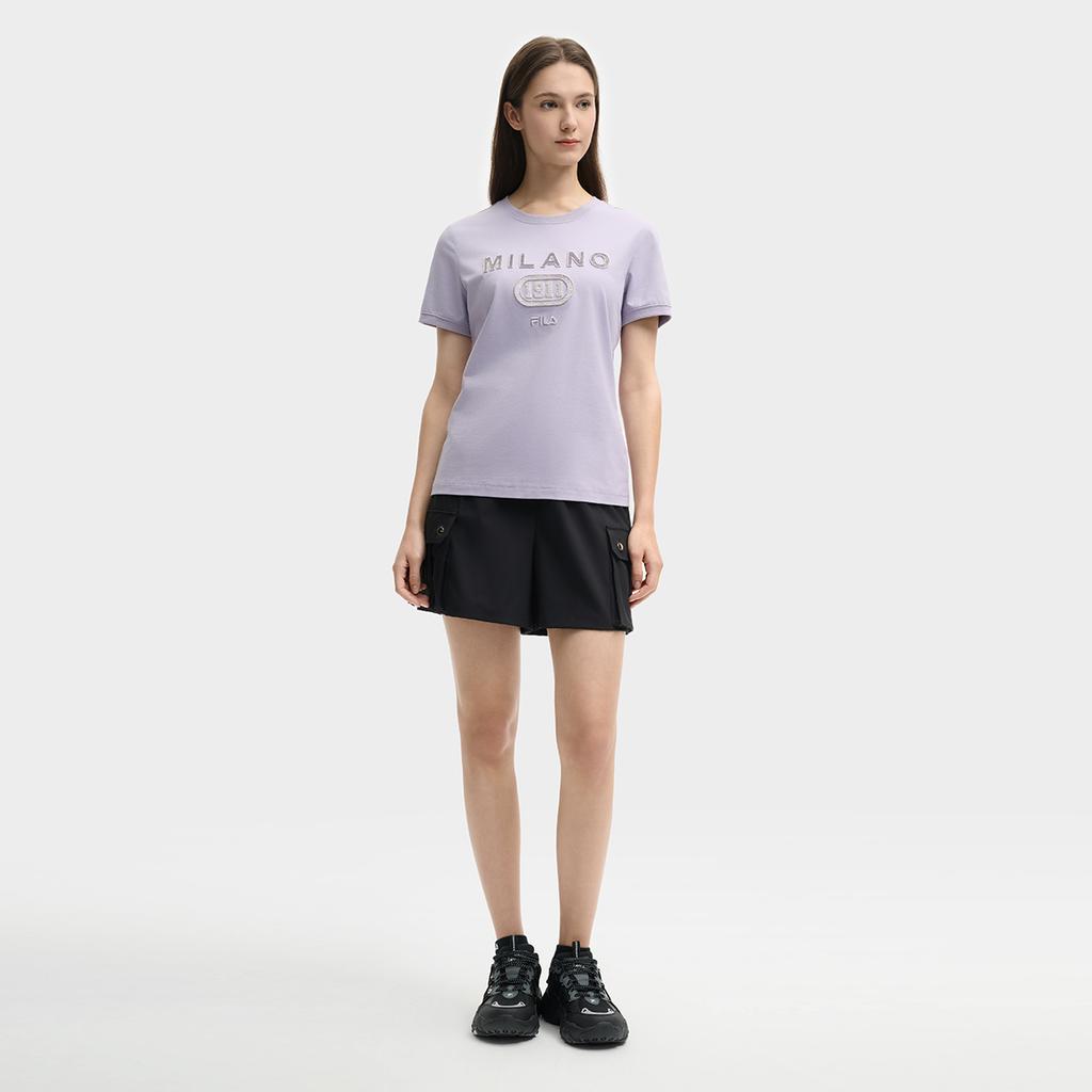 New FILA MILANO Collection Casual Shorts Women's Jet Black F11W525804FBK